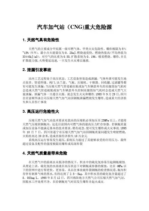 汽车加气站(CNG)重大危险源