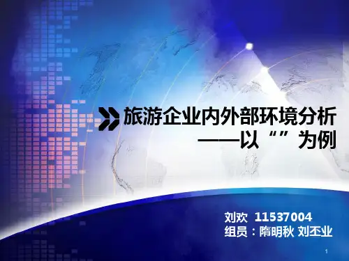 旅游企业内外部环境分析PPT课件