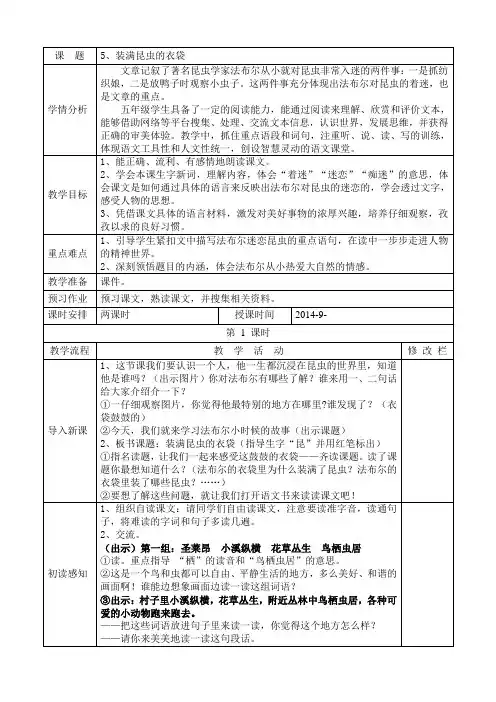 5、装满昆虫的衣袋