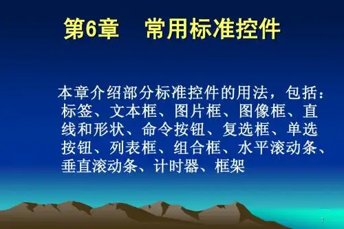 标准控件第6章