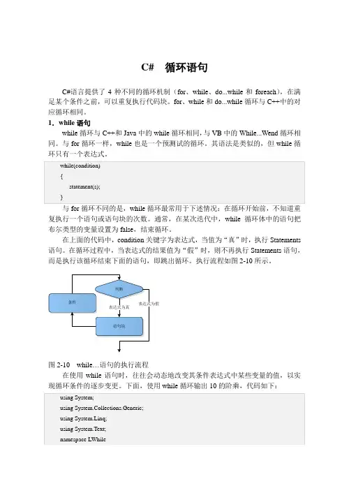 C#  循环语句