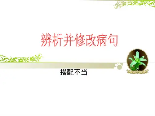辨析并修改病句_搭配不当2014,2013