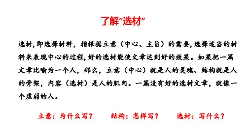 写作：怎样选材—优质课ppt课件