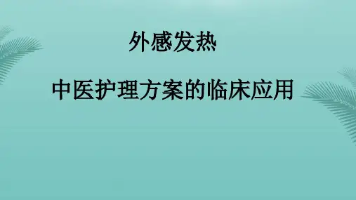 外感发热中医护理方案.优秀精选PPT