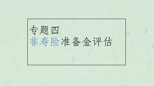 非寿险准备金评估课件