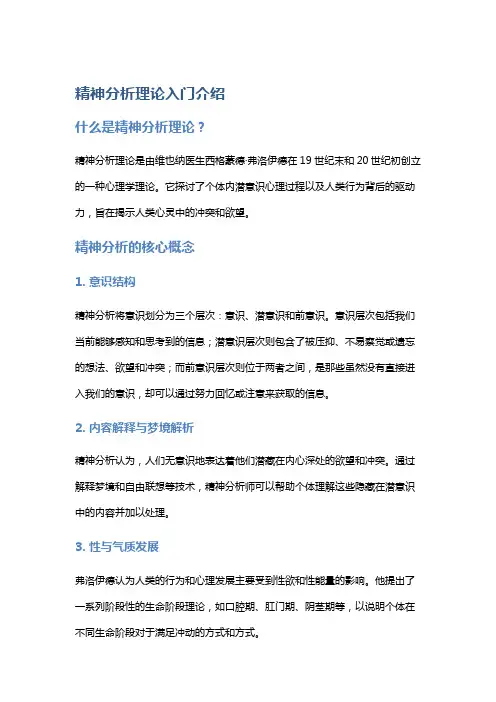 精神分析理论入门介绍