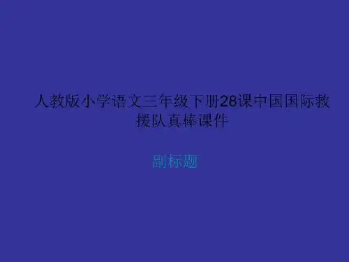 人教版小学语文三年级下册28课中国国际救援队真棒课件