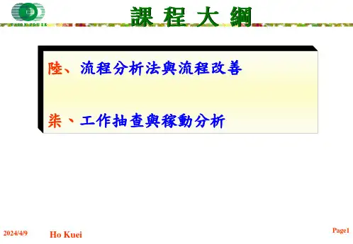 现场管理与改善IE手法的活用续PPT88页