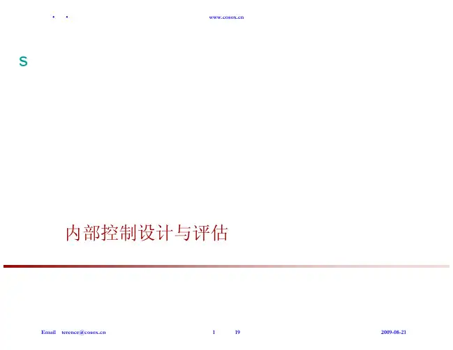 【西门子】内部控制设计与评估