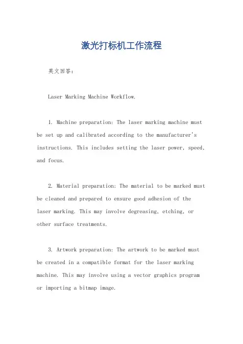 激光打标机工作流程