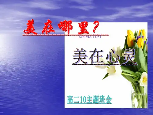 《中学生爱美教育》课件