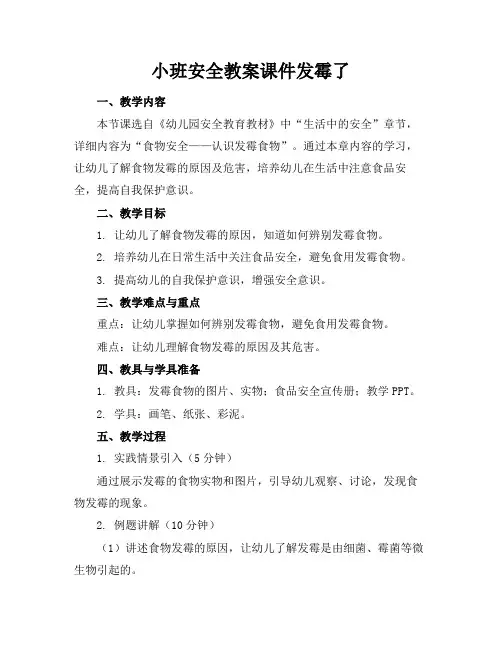 小班安全教案课件发霉了