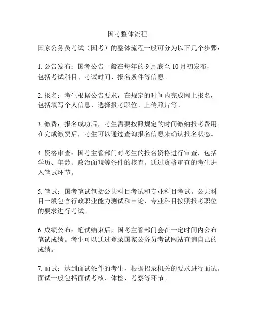 国考整体流程