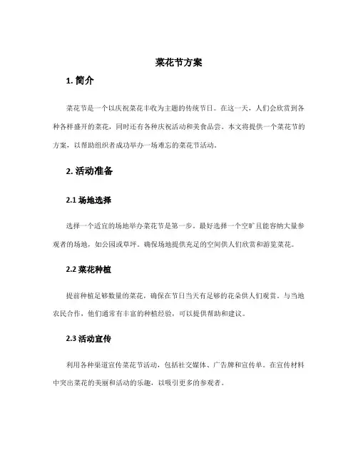 菜花节方案
