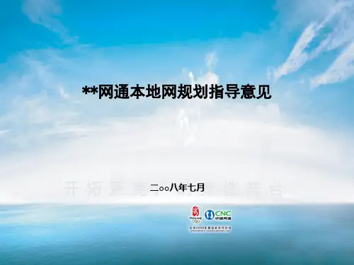 网通某地市城域网络规划指导意见