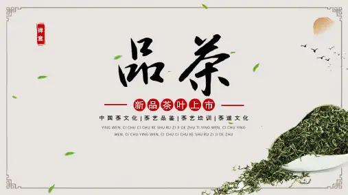 简约风禅意茶文化PPT模板