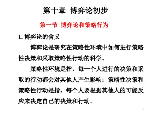 第十章博弈论初步详解
