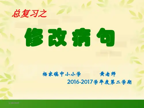 2017年修改病句课件(公开课)