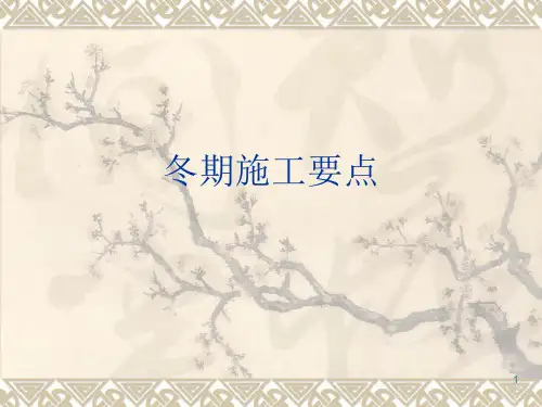 冬期施工要点ppt课件