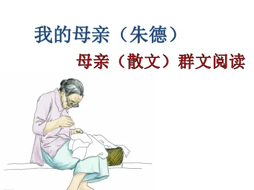 母爱散文群文阅读