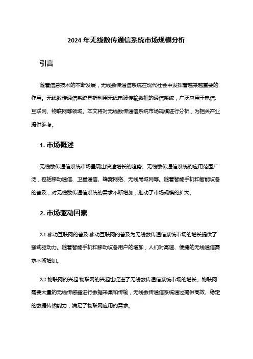 2024年无线数传通信系统市场规模分析