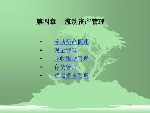流动资产管理概述