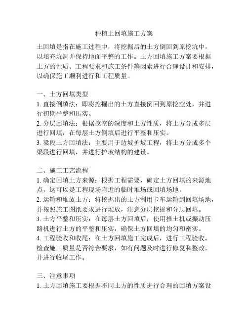 种植土回填施工方案