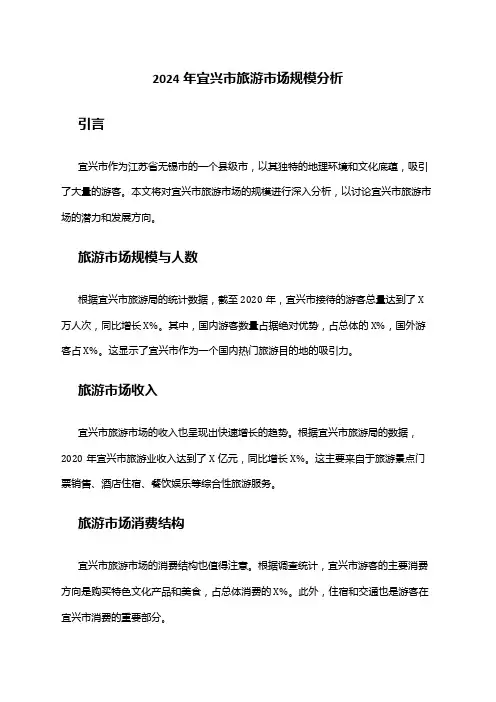 2024年宜兴市旅游市场规模分析