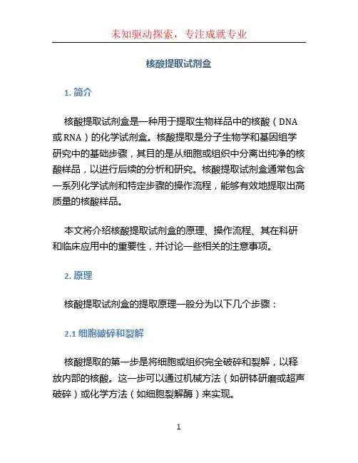 核酸提取试剂盒