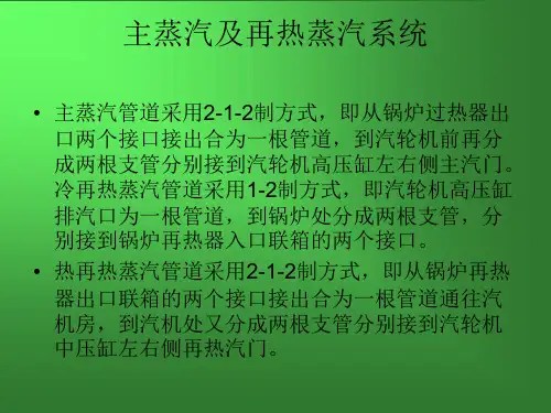 主再热蒸汽系统课件