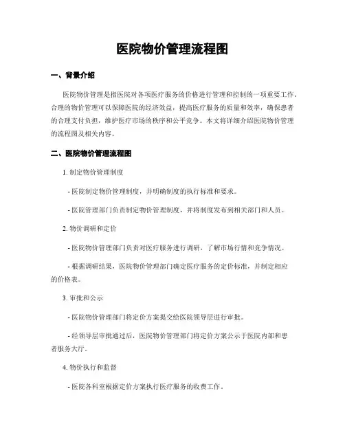 医院物价管理流程图