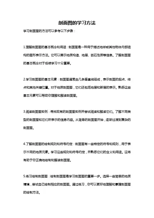 剖面图的学习方法