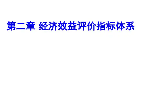 第二章-经济效益评价指标体系