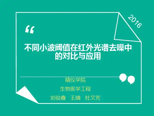 不同小波阈值在红外光谱去噪中的对比与应用
