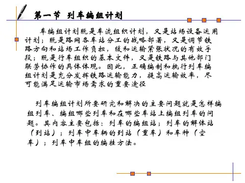 第二章第一节列车编组计划PPT课件