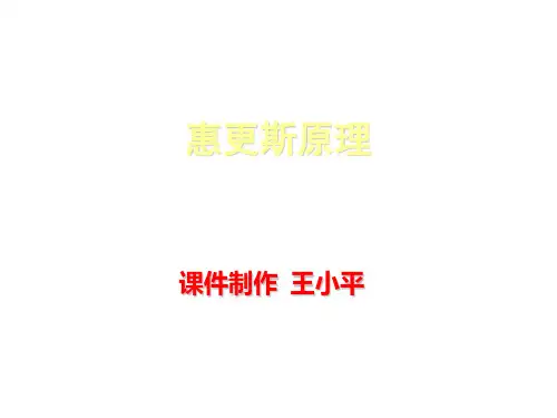 高二物理选修34：12.6 惠更斯原理(共15张PPT)