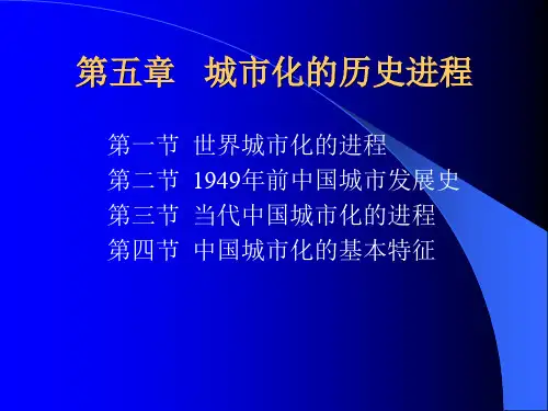 第5章 城市化的历史进程