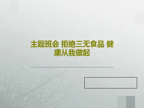 主题班会 拒绝三无食品 健康从我做起55页PPT