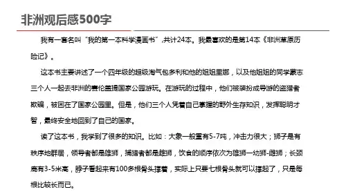 非洲观后感500字