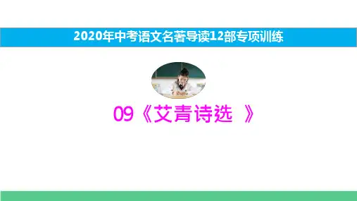 《艾青诗选》20年中考2部必读名著考前集训课件