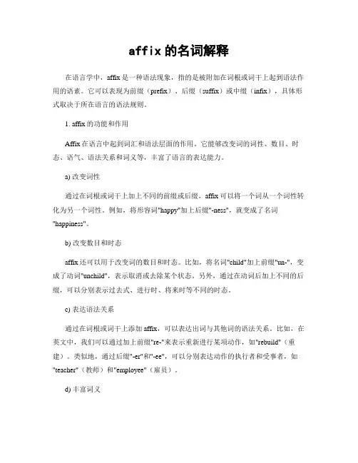 affix的名词解释