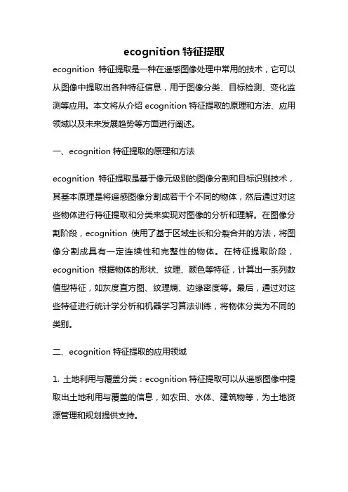 ecognition特征提取
