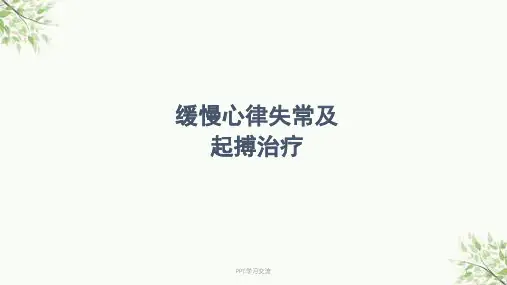 缓慢心律失常及起搏治疗ppt课件