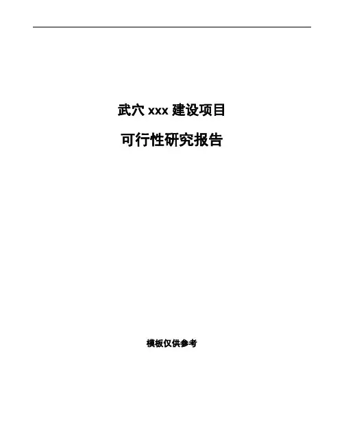 武穴可行性研究报告如何编写