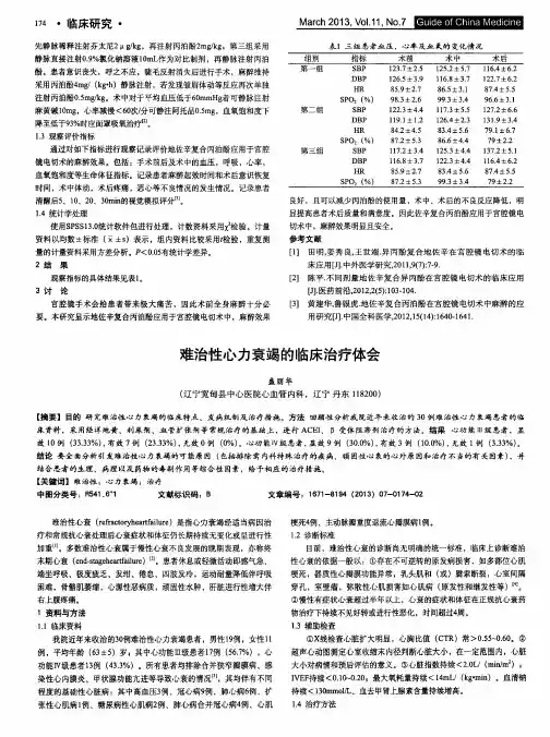 难治性心力衰竭的临床治疗体会