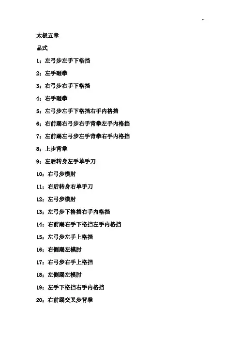 太极五章.跆拳道