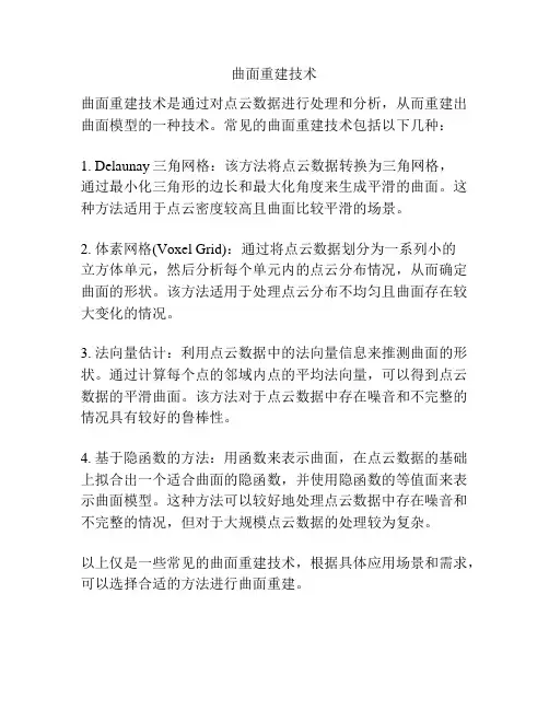 曲面重建技术
