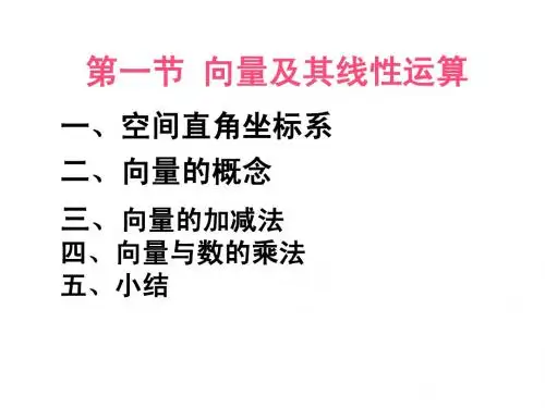 《向量及其线性运算》课件