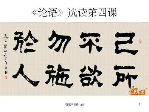 《己所不欲勿施于人》课件