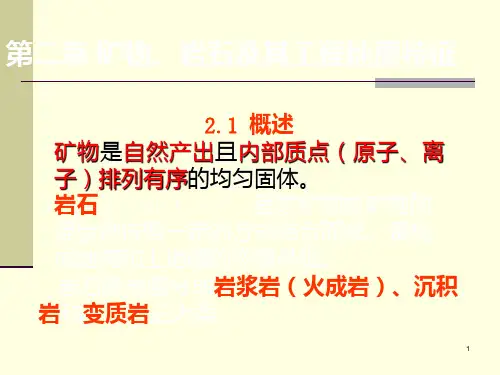 31工程地质学第二章矿物岩石及其工程地质特征PPT课件